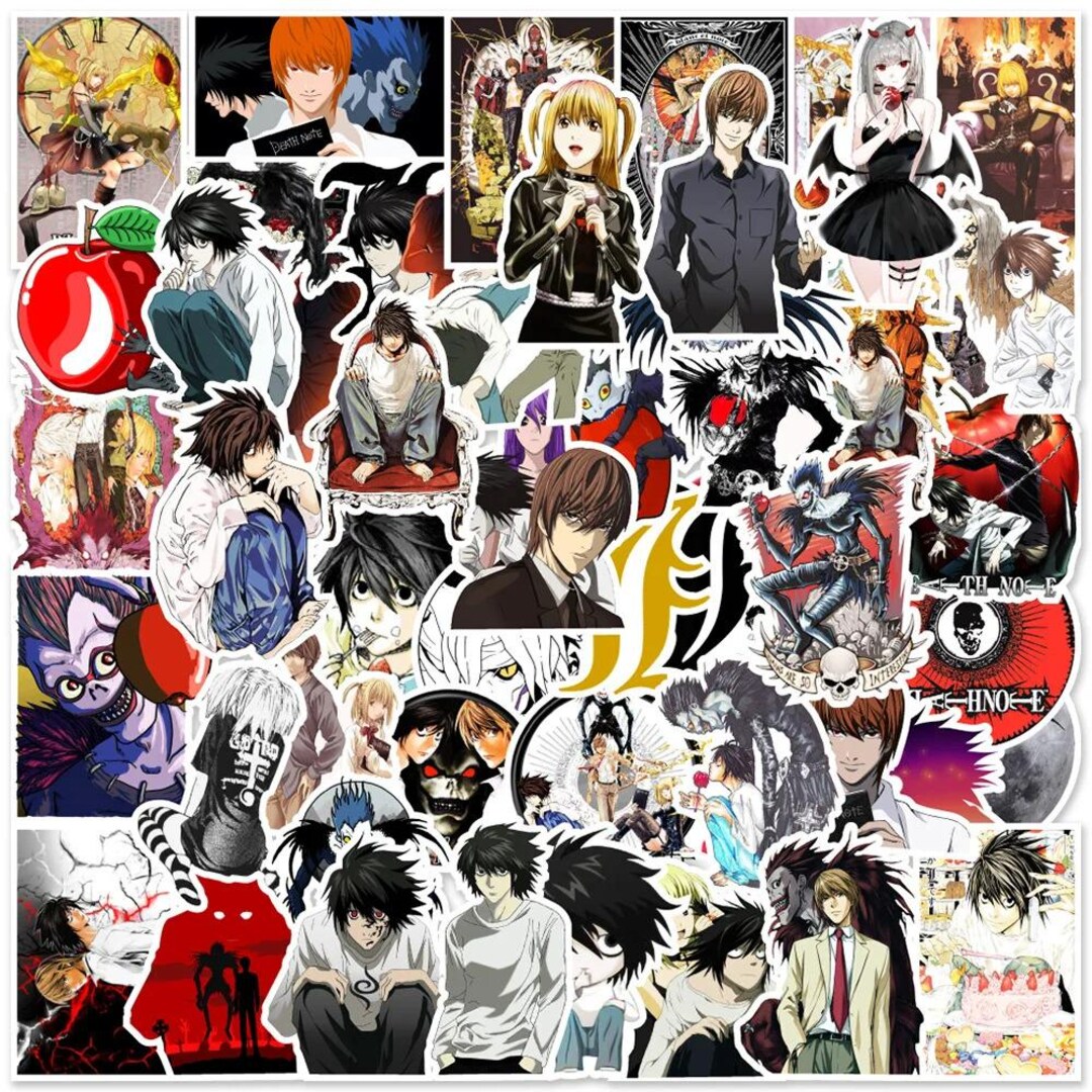 50 PCS - Death Note , Anime Sticker | Waterproof Anime Decal Laptop ...