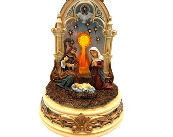 Holy Family - Christmas San Francisco Music Box Co Divine Star-Plays great!