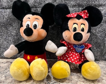 Mickey & Minnie Mouse - Vintage Disney Orignials -13" Plush Stuffed Doll Toys
