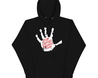 ¡Sudadera con capucha conservadora! ¡Detengamos la locura progresista ahora!