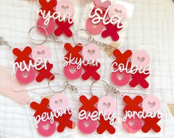 Valentine’s Day tags/keychains/acrylic/personalized/XOXO