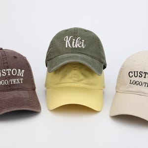 Benutzerdefinierte Text gestickte Mütze, personalisierte LOGO Mütze, gesticktes Logo Baseballmütze, Geschenk für Papa, benutzerdefinierte Unisex Hüte, Bachelorette Hüte