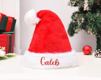 Custom Santa Hats, Beanie for Christmas, Personalized Santa Hat, Christmas Party Hat, Embroidered Santa Hat, Christmas gifts,Christmas Hats