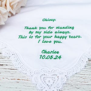 Wedding Handkerchief for Bride,Something Blue,For your happy tears,Monogrammed Handkerchief,Wedding Gift,Wedding Day Gift,gift for bride