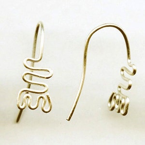 Symbolic Jewelry Findings, 5 Pairs Brass Adinkra Ear Wires image 3