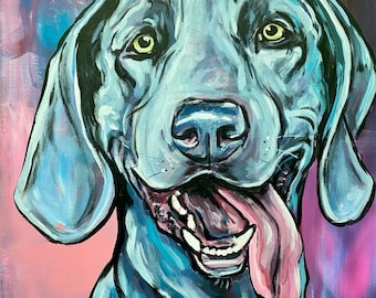 Weimaraner Dog Art Print