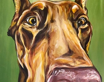 Red Doberman PRINT