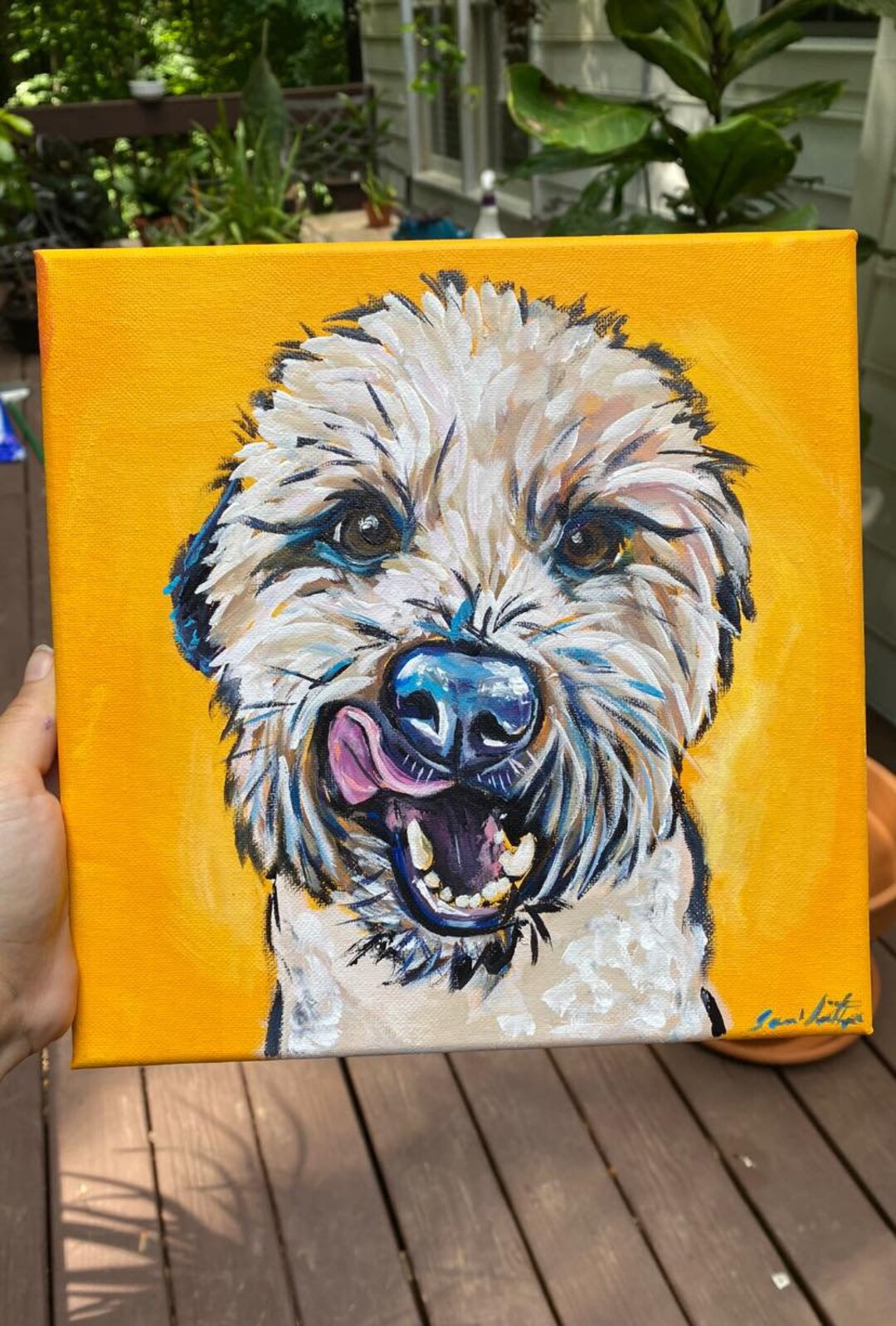 Wheaten Terrier 10x10 Original Canvas - Etsy