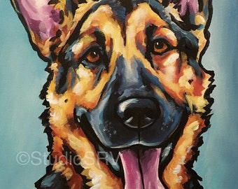 German Shepherd dog Print