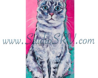 8x16 Blue Tabby pretty kitty