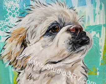 Pekingese Dog Print | Archival Ink, Lustre Paper
