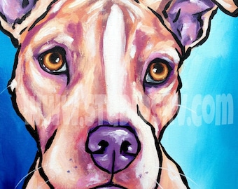 11x14 fawn Pit Bull print