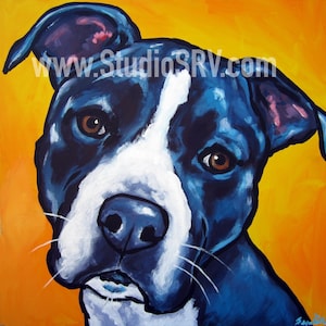 Pitbull Paint by Number - Etsy