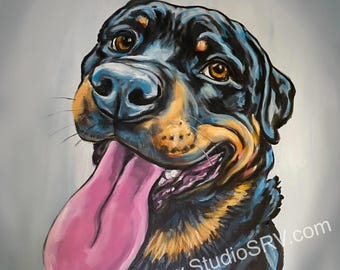 Rottweiler Dog Art Print