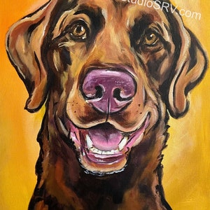 Chocolate Labrador print