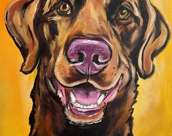 Chocolate Labrador print