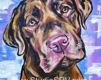 Chocolate Labrador print