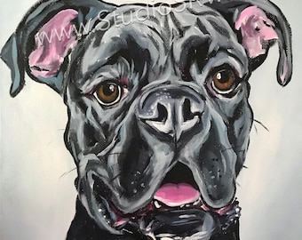 Black Boxer Print