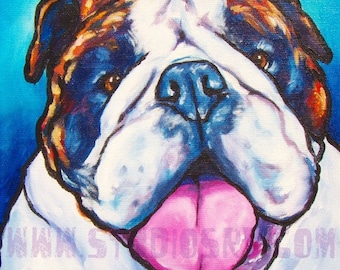 english bulldog print