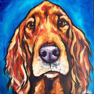 Irish Setter PRINT 12x12