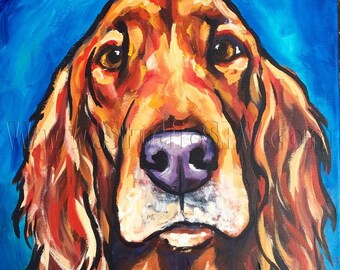 Irish Setter PRINT 12x12