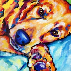 golden retriever print 11x14