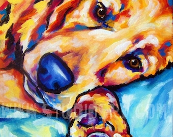 golden retriever print 11x14