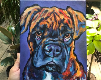 Original Boxer painting 8x10