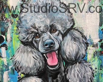 Phantom silver  Poodle PRINT