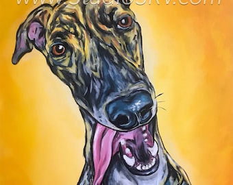 Brindle Greyhound print