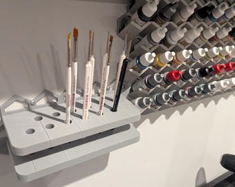 Wall Mounted Honeycomb Paintbrush Rack