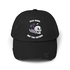 Distressed Cap, Gothic Hut für Goth Girl/Guy, Sommer Strand Tragen, Unisex Baseballkappe, Vintage Distressed Hut, Retro Hipster Kopfbedeckung