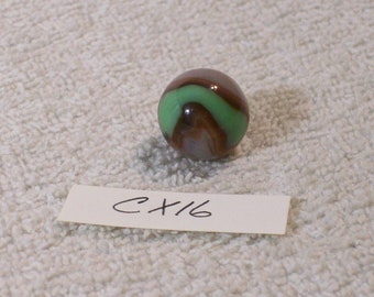 Marble Lot Of 10 Vintage Cat Eye PeeWee Marbles A50