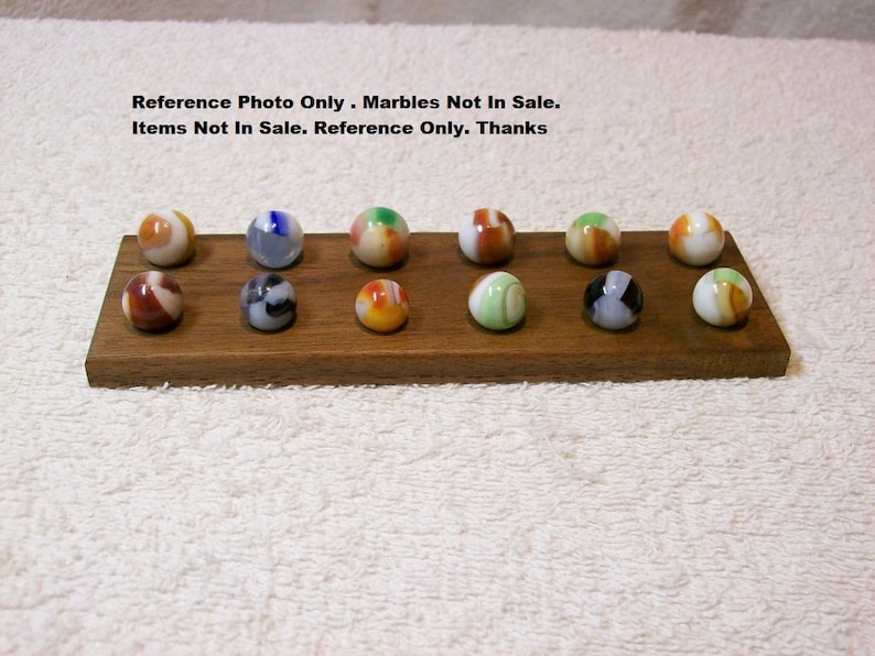 25 Marble Display for 12 Marbles Pee Wees Up To 1116 Black Cherry No
