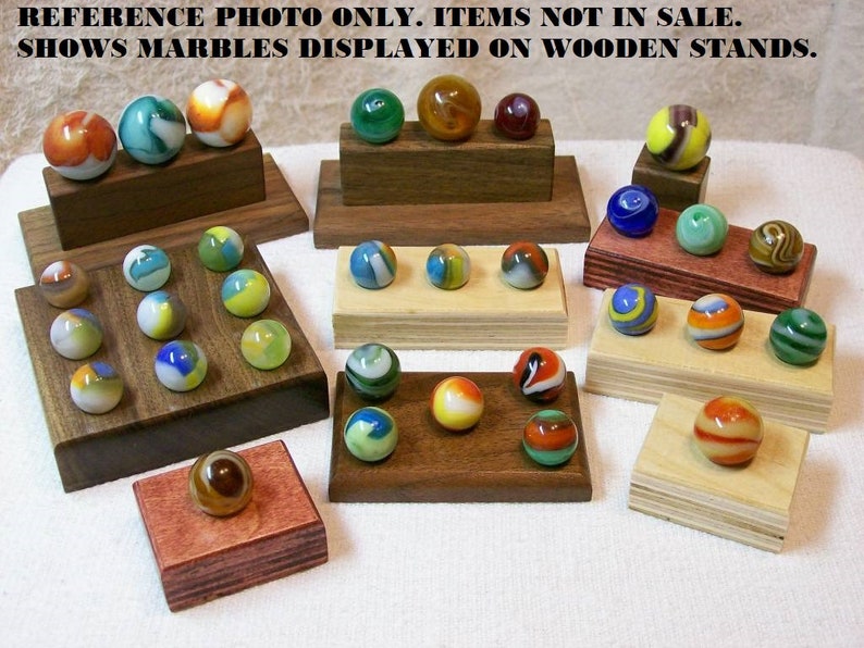 Marble Display For 48 Marbles / Fancy Cut Edges / Solid Wood / Etsy