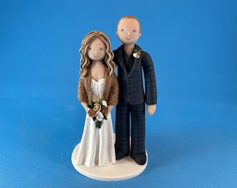 bride and groom wedding figurines handmade custom cake topper wedding gift