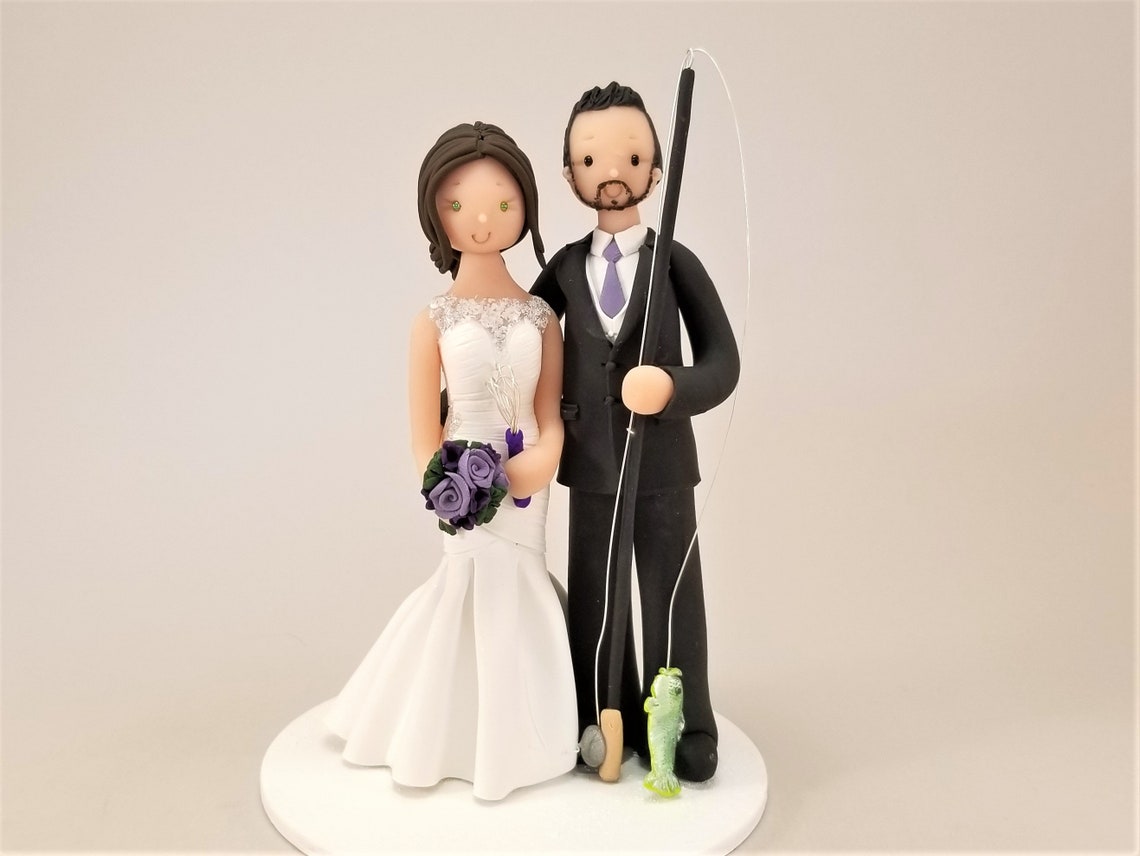 Baker & Fisherman Wedding Cake Topper Custom Made by Etsy