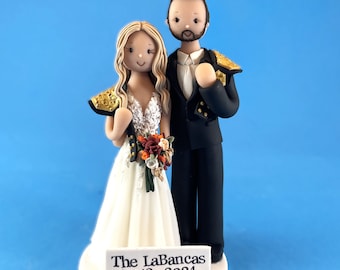 Custom Wrestling Bride and Groom Cake Topper