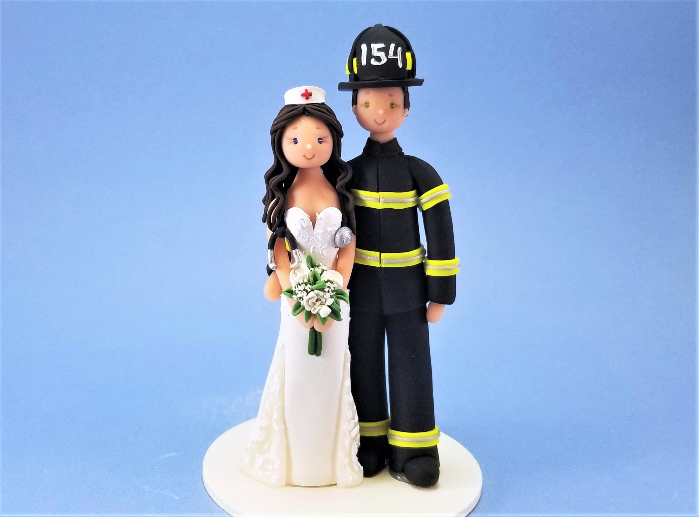 Firefighter Nurse Customized Wedding Cake Topper By Etsy 日本
