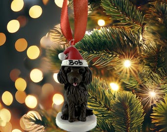 Personalisierte Hundefigur, personalisierter Hundeanhänger, Ton Hundeportrait, Weihnachtsschmuck, Weihnachtsgeschenk für Hundeliebhaber