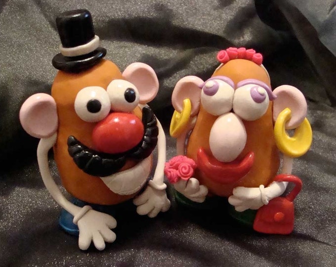 Custom Made Mr. and Mrs. Potato Head Cake Topper Reserved for