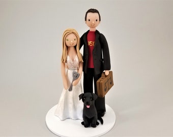 Lawyer & Cook Customized Wedding Cake Topper by MUDCARDS