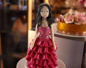Personalized quinceañera, sweet 16 keepsake figurine, custom, handmade girl figurine