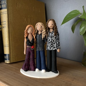 Custom clay portrait, personalized gift of family figurines, handmade Christmas family gift