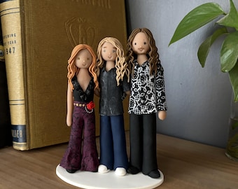 Custom clay portrait, personalized gift of family figurines, handmade Christmas family gift