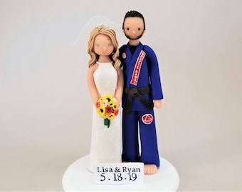 Jiu Jistu Wedding Cake Topper - Customized by MUDCARDS
