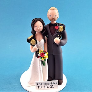 engagement gift - Bride & Groom with Wrestling Belts Custom Wedding Cake Topper - By MUDCARDS