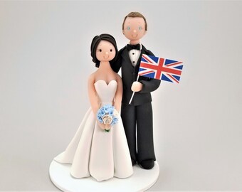 Traditional Wedding Cake Topper Customized by MUDCARDS