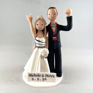 Figuras de fans del rock personalizadas, novios, metaleros, decoración para tarta