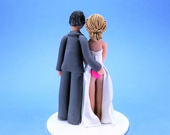 Sexy Wedding Cake Topper - Custom Made By MUDCARDS